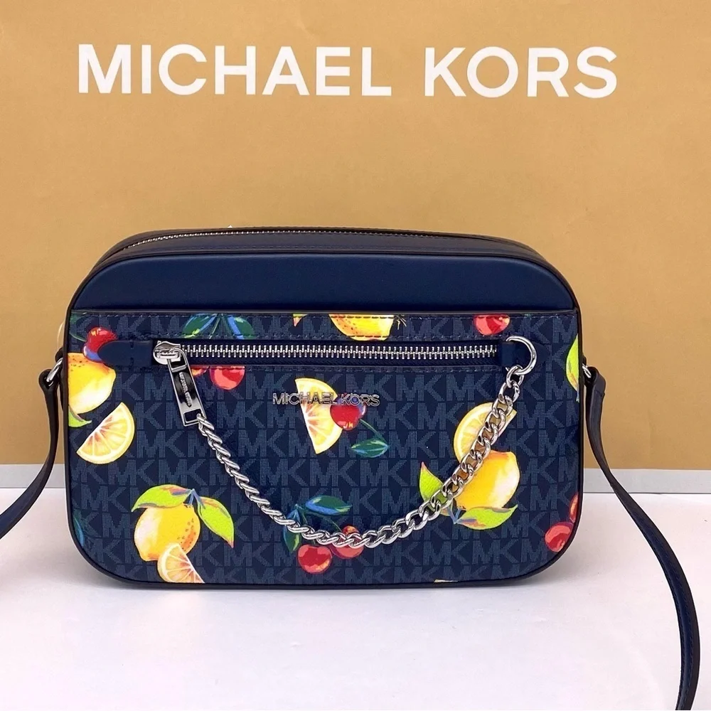 Michael Kors Large EW Zip Chain Crossbody Bag Admiral